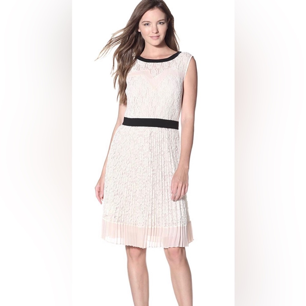 Ted Baker Pink and Black Lace Dress